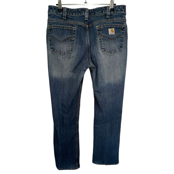 Carhartt Mid-Rise Medium Wash Bootcut Casual Denim Jeans - Picture 3 of 4